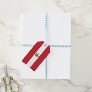 Peru flag gift tags
