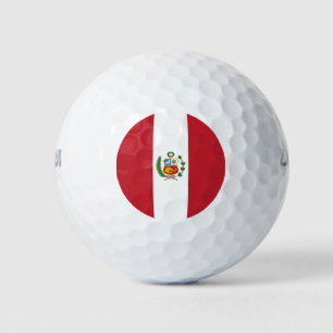 Peru flag golf balls