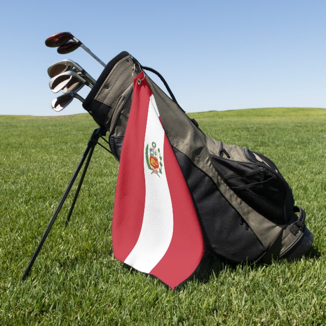 Peru flag golf towel (Green)
