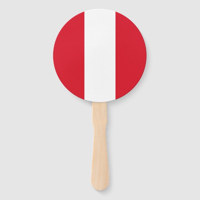 Peru Flag Hand Fan (Front)