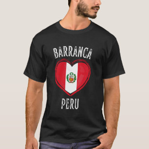 Peru Flag Heart Barranca City T-Shirt