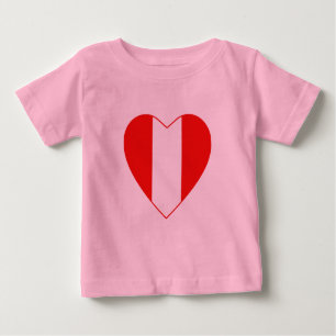 Peru Flag Heart T-Shirt