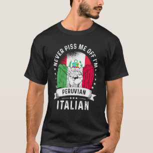 Peru Flag Italy Grown Humor Citizen Pride T-Shirt