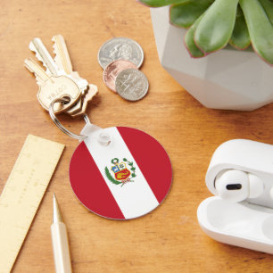 Peru flag key ring