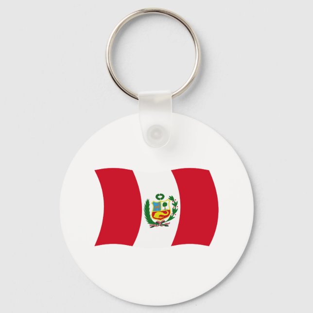 Peru Flag Keychain (Front)