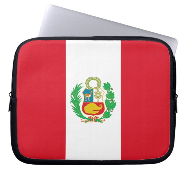 Peru Flag Laptop Sleeve (Front)