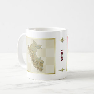 Peru Flag + Map Mug