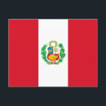 Peru Flag Postcard<br><div class="desc">Patriotic flag of Peru.</div>