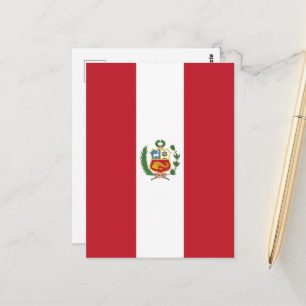 Peru flag postcard