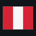 Peru Flag Postcard<br><div class="desc">Patriotic flag of Peru.</div>