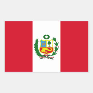 Peru Flag Rectangular Sticker