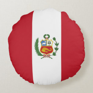 Peru flag round cushion