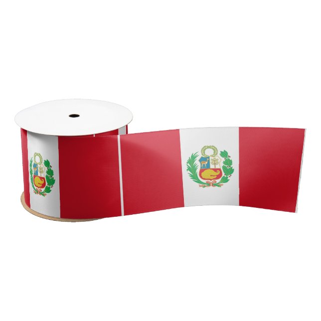 Peru Flag Satin Ribbon (Spool)