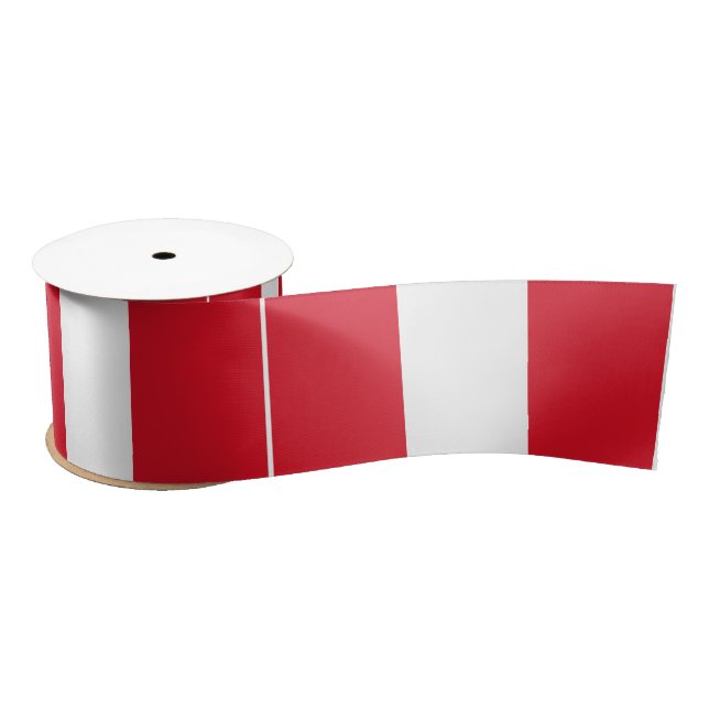 Peru Flag Satin Ribbon (Spool)