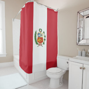 Peru flag shower curtain