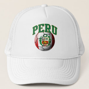 Peru Flag Soccer Ball Hat