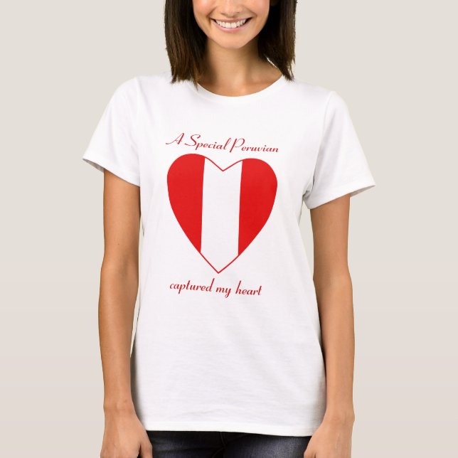 Peru Flag Sweetheart T-Shirt (Front)