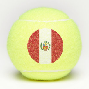 Peru flag tennis balls
