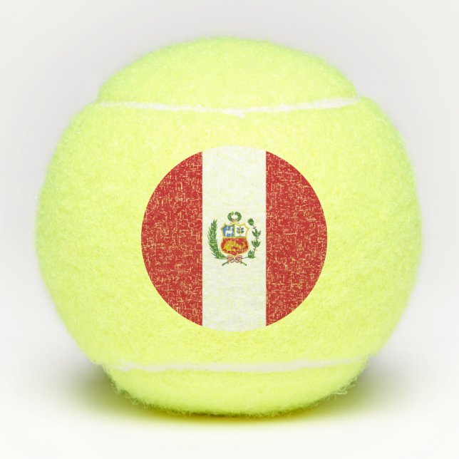 Peru flag tennis balls (Front)