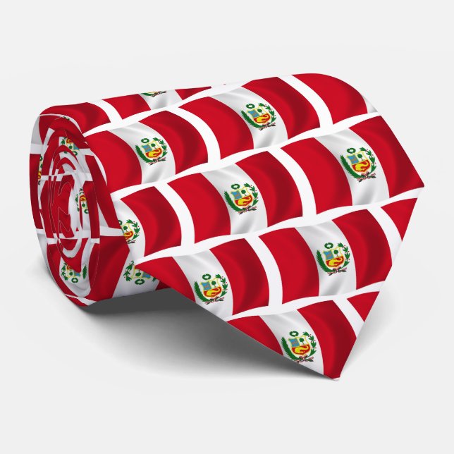Peru Flag Tie (Rolled)