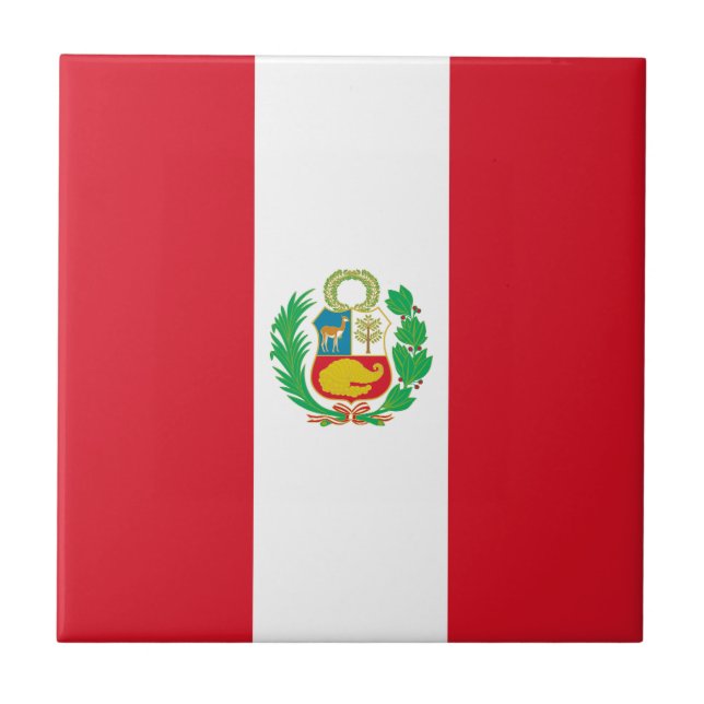 Peru Flag Tile (Front)