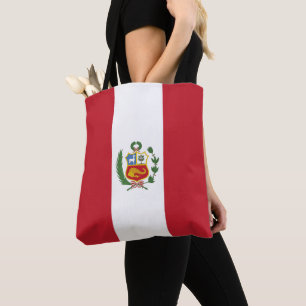Peru flag tote bag