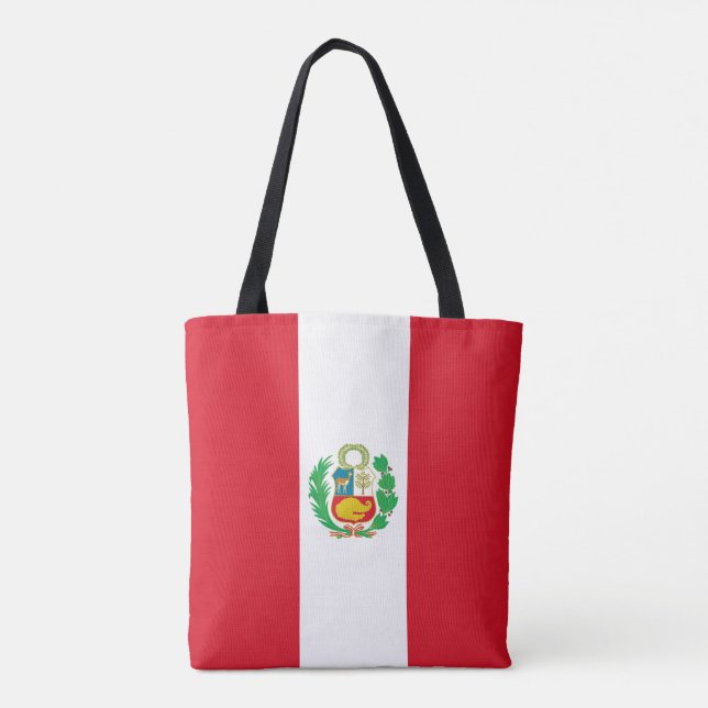 Peru Flag Tote Bag (Back)