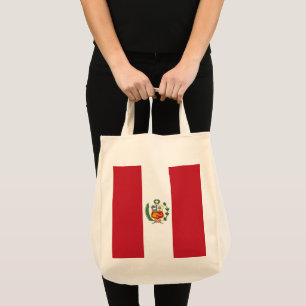 Peru flag tote bag