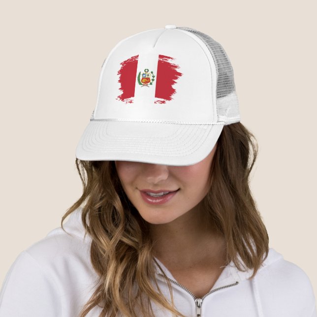 Peru flag trucker hat (In Situ)