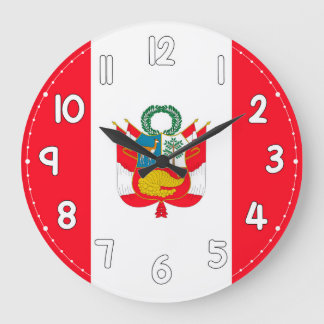 Peru Flag Wall Clock – Patriotic home Decor
