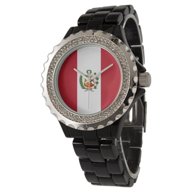 Peru flag watch (Angled)