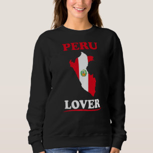 Peru Flagge in Peru Umriss für Peru Lover - Peru P Sweatshirt