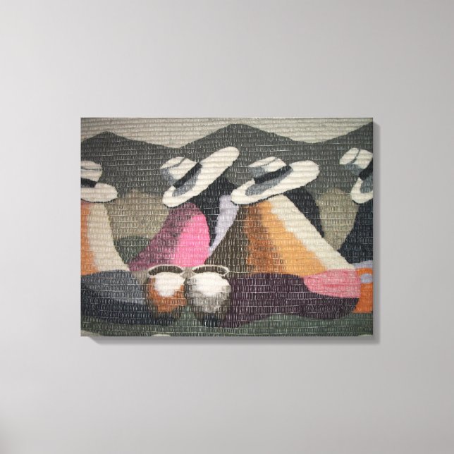 Peru Gossip Girls Wall Canvas (Front)