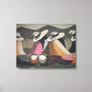 Peru Gossip Girls Wall Canvas Print