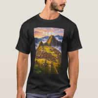 Peru Illustration Travel Art Vintage