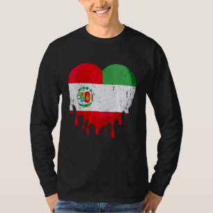 Peru Italy Flag Heart Citizen Drinking Grown Patri T-Shirt
