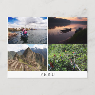 Peru landscapes in collage souvenir postcard