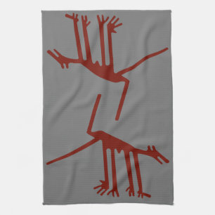 Peru lines art geoglyphs animals tea towel