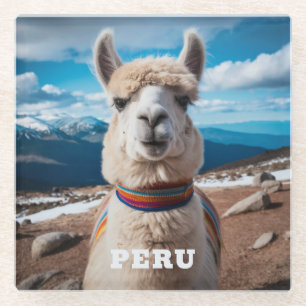 Peru Llama Glass Coaster