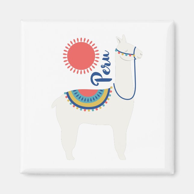 Peru Llama Magnet (Front)