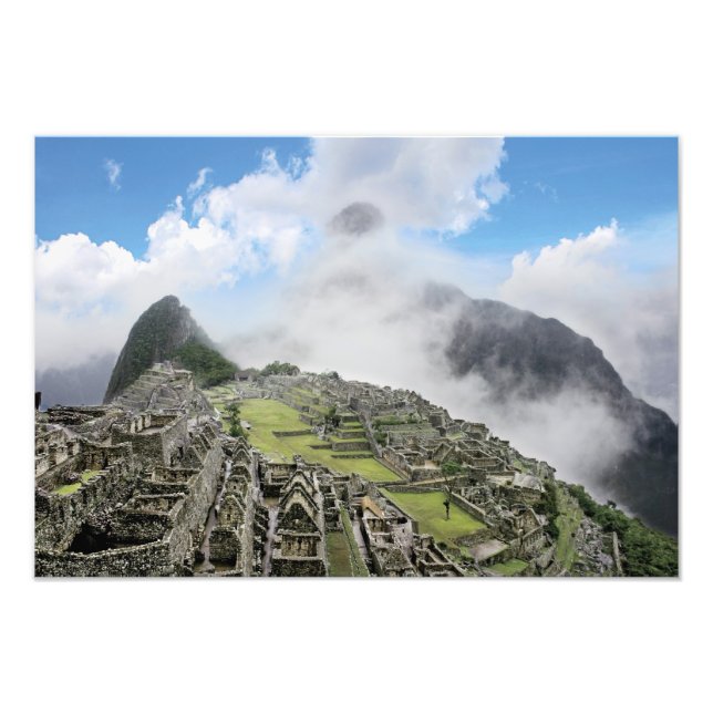 Peru, Machu Picchu, the ancient lost city of 3 Photo Print (Front)