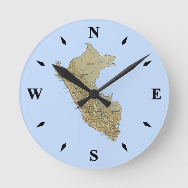Peru Map Clock (Front)