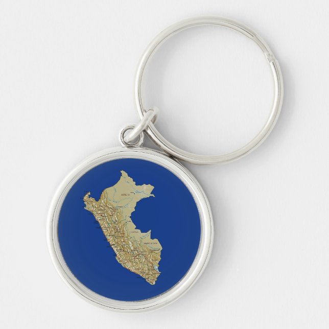 Peru Map Keychain (Front)
