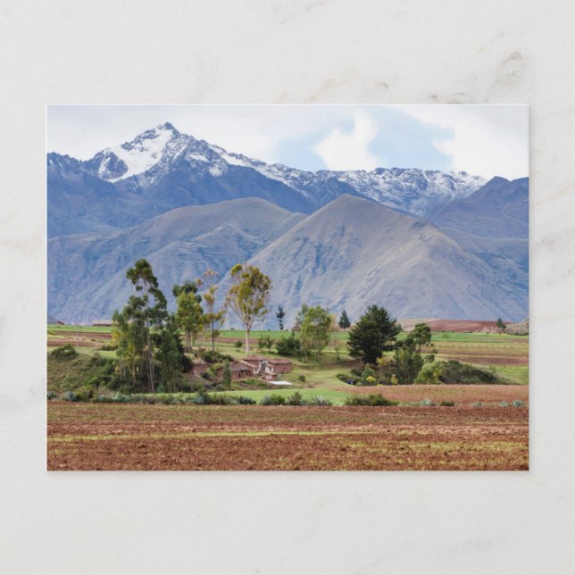 Peru, Maras. Landscape Above The Sacred Valley Postcard (Front)