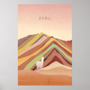 Peru Minimal Travel Poster