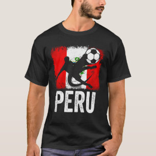 Peru National Flag Peruvian Soccer Player T-Shirt