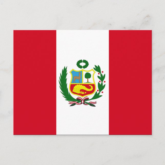 Peru National Flag Postcard (Front)