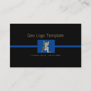 Peru Nazca Gold Geoglyph Spider Logo Business Card