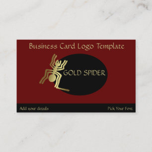 Peru Nazca Lines - Gold Spider Logo Business Card