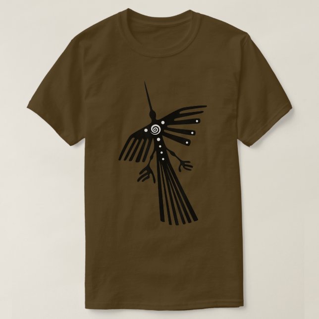 Peru Nazca lines t Hummingbird condor silhouette  T-Shirt (Design Front)